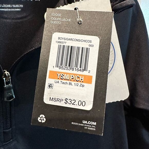 NWT - Boys 1/2 zip Under Armour Pullover - Size S - Picture 3 of 3